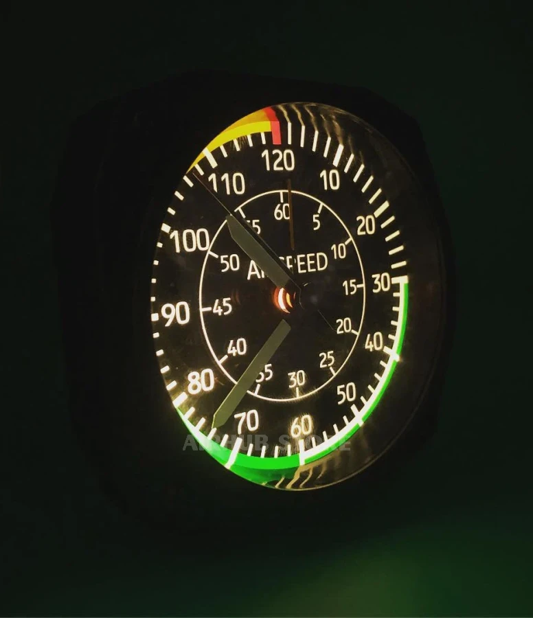 Airspeed alarm clock with backlight