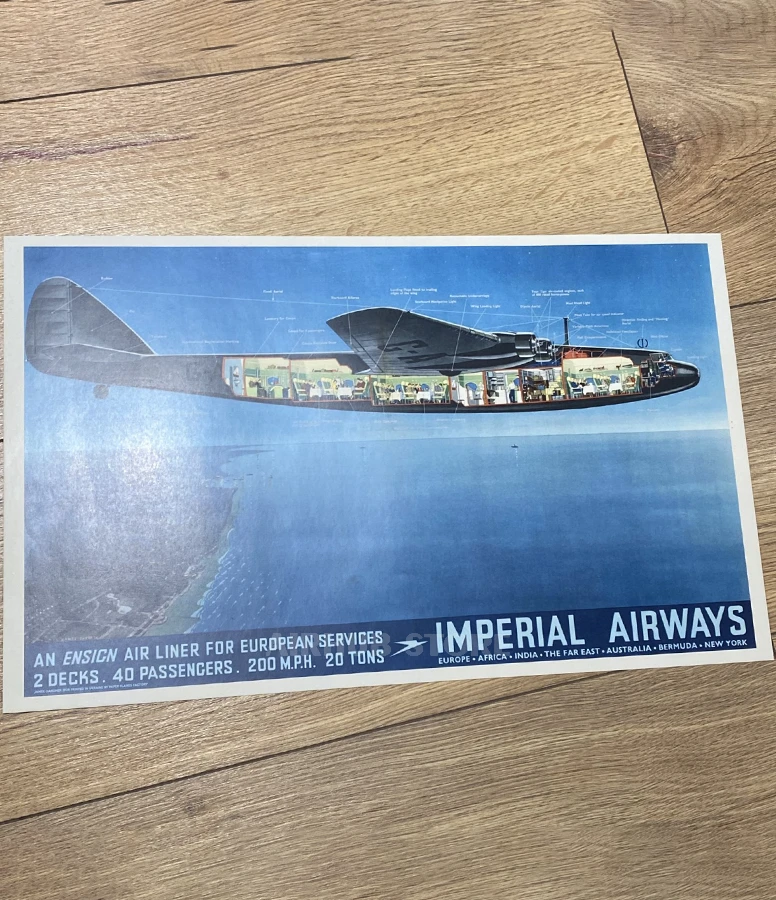 Retro Imperial airways G-ADHL poster