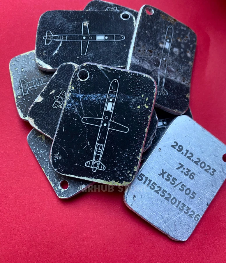 Keychain from a downed Russian KH-55 missile