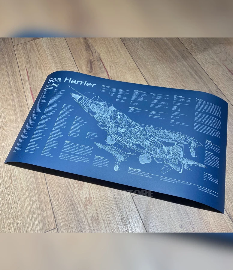 Sea Harrier Poster Blueprint