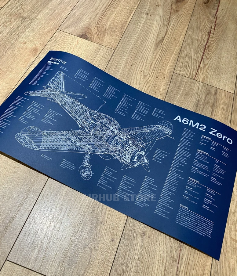 A6M2 Zero Poster Blueprint