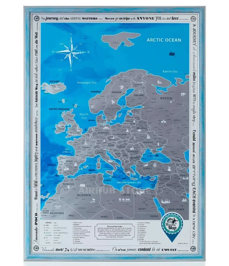 Scratch map of Europe