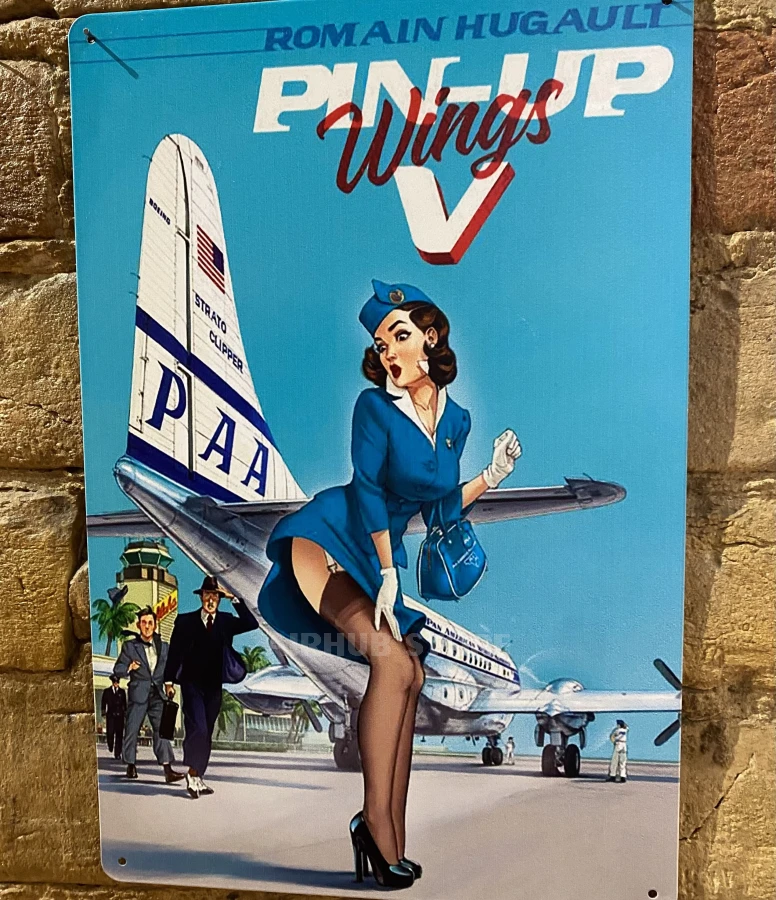 Pin-up wings V Metal Poster