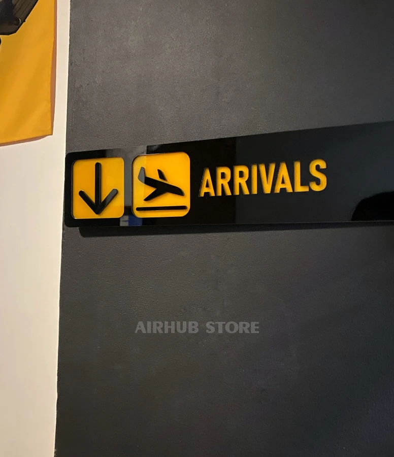 Arrivals Wall Sign