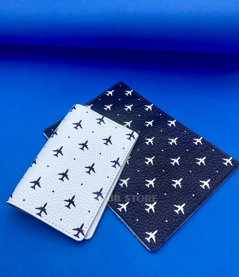 Passport cover with airplanes