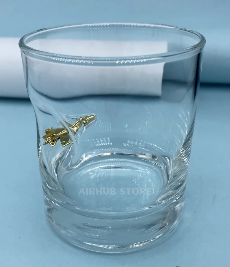Glass with Su-27 Flanker
