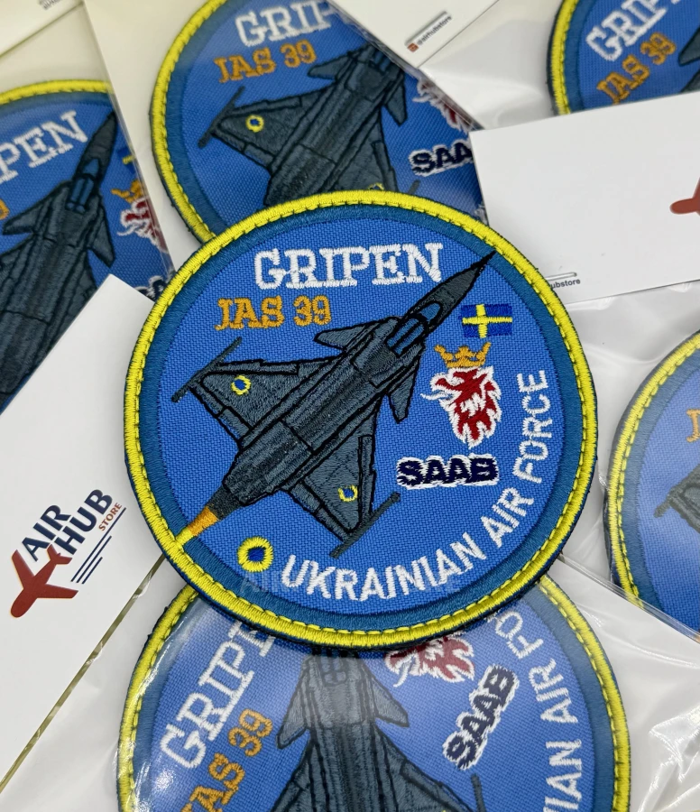 JAS 39 Gripen Ukrainian Air Force Patch