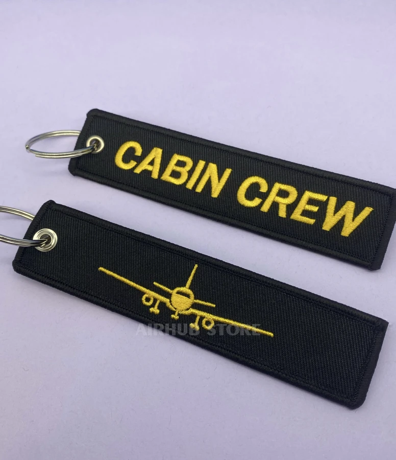 Cabin Crew with airplane Keychain