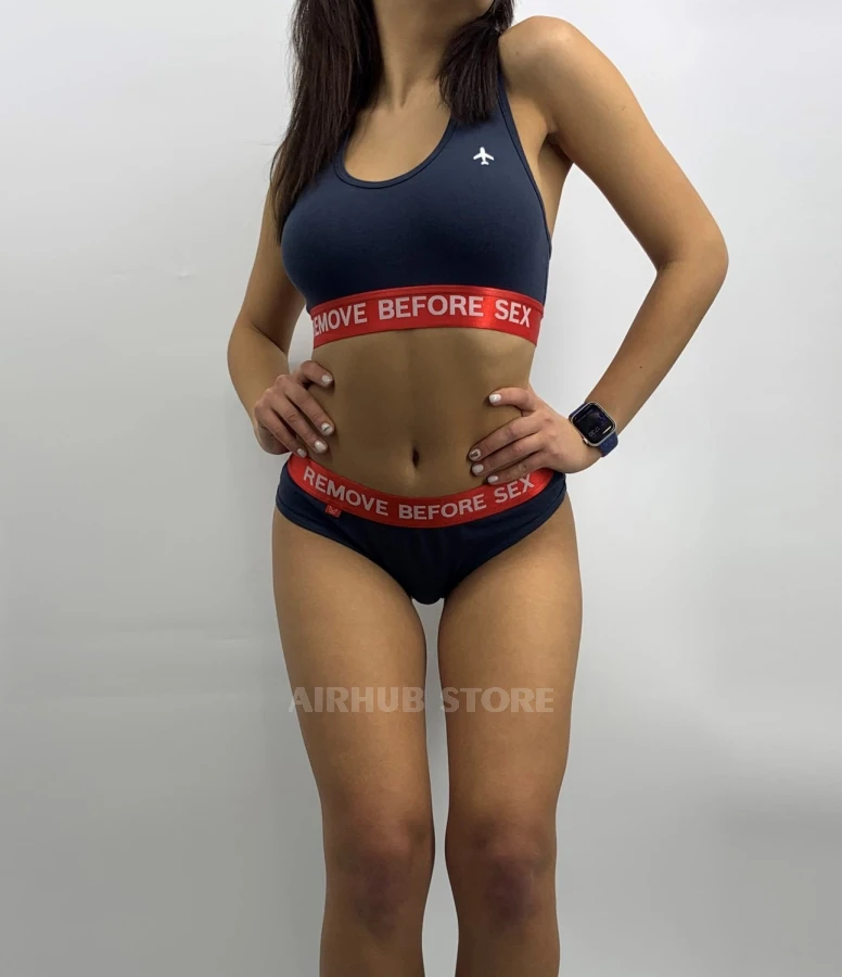 Remove Before Sex underwear set Dark gray