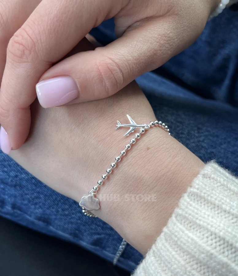Airplane and cloud Bracelet