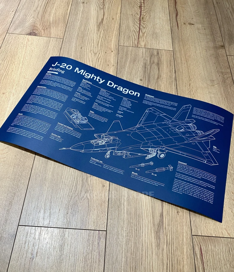 J-20 Mighty Dragon Poster Blueprint