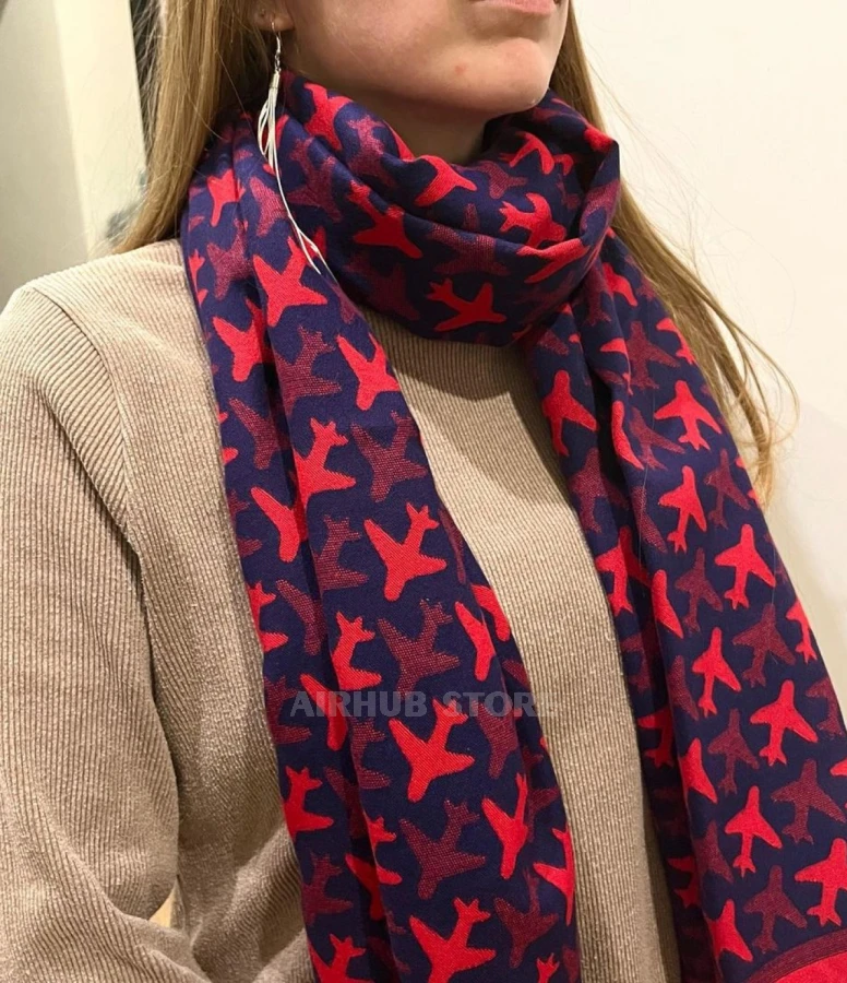 Scarf with airplanes