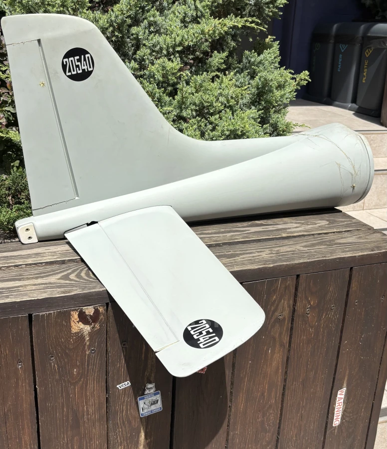 Parts from the downed Russian Orlan 10 drone