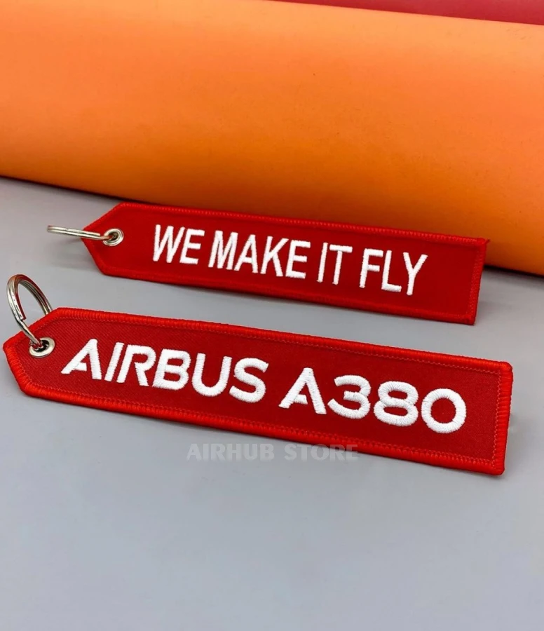 Airbus A380 red Keychain