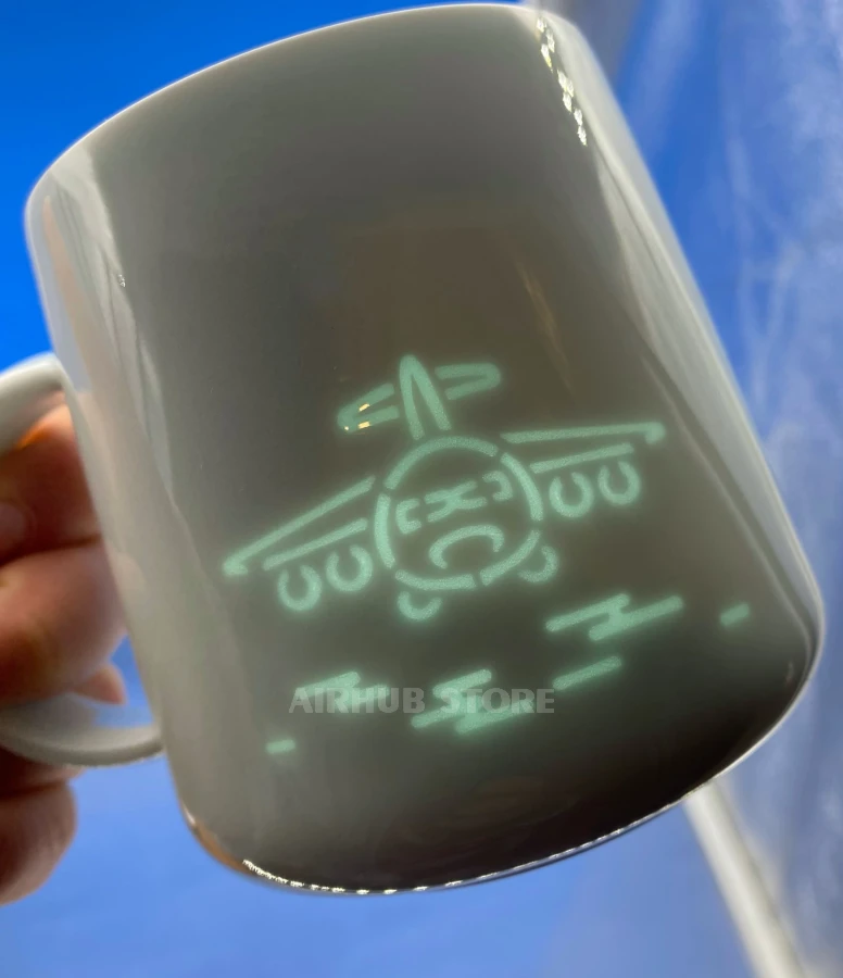 Cup airplane IL-76 shines through