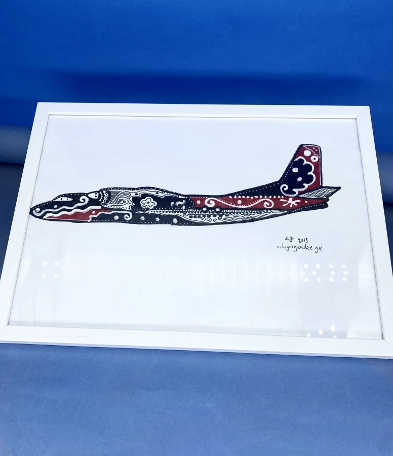 Sketch by Avtandil Gurgenidze for the painted AN-24 airplane