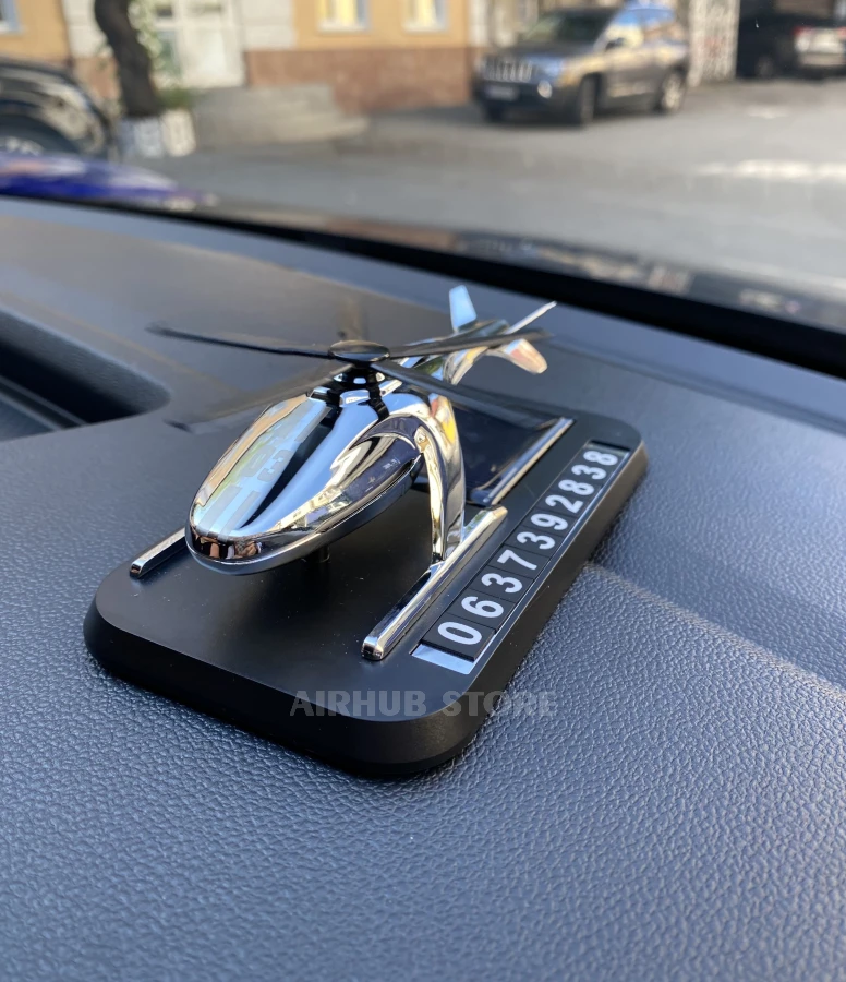 Helicopter with a phone number Air Freshener