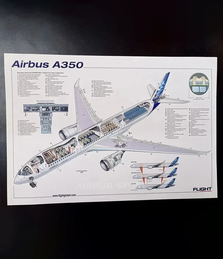 Airbus A350 airplane Poster