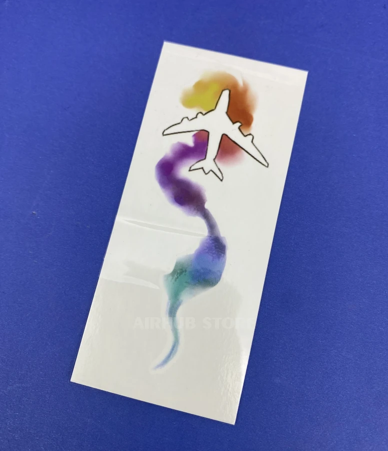 Airplane in color Temporary tattoo