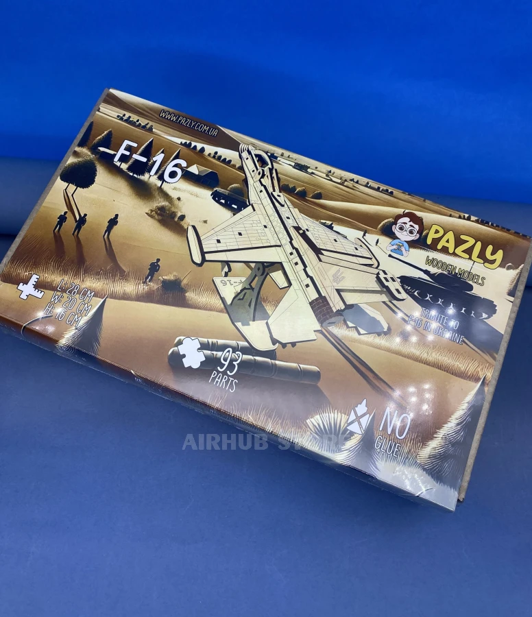 Wooden construction set F-16 Fighting Falcon