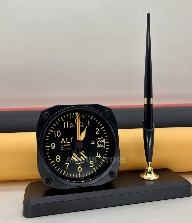 Vintage Altimeter Desk Pen Set