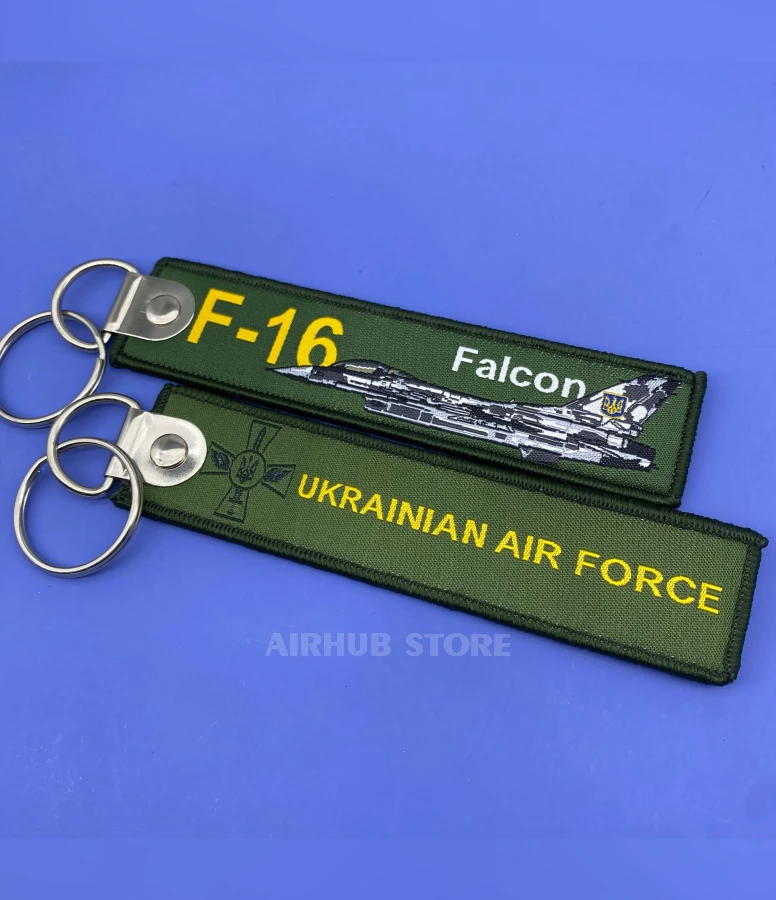 Ukrainian Air Force F-16 Fighting Falcon Keychain