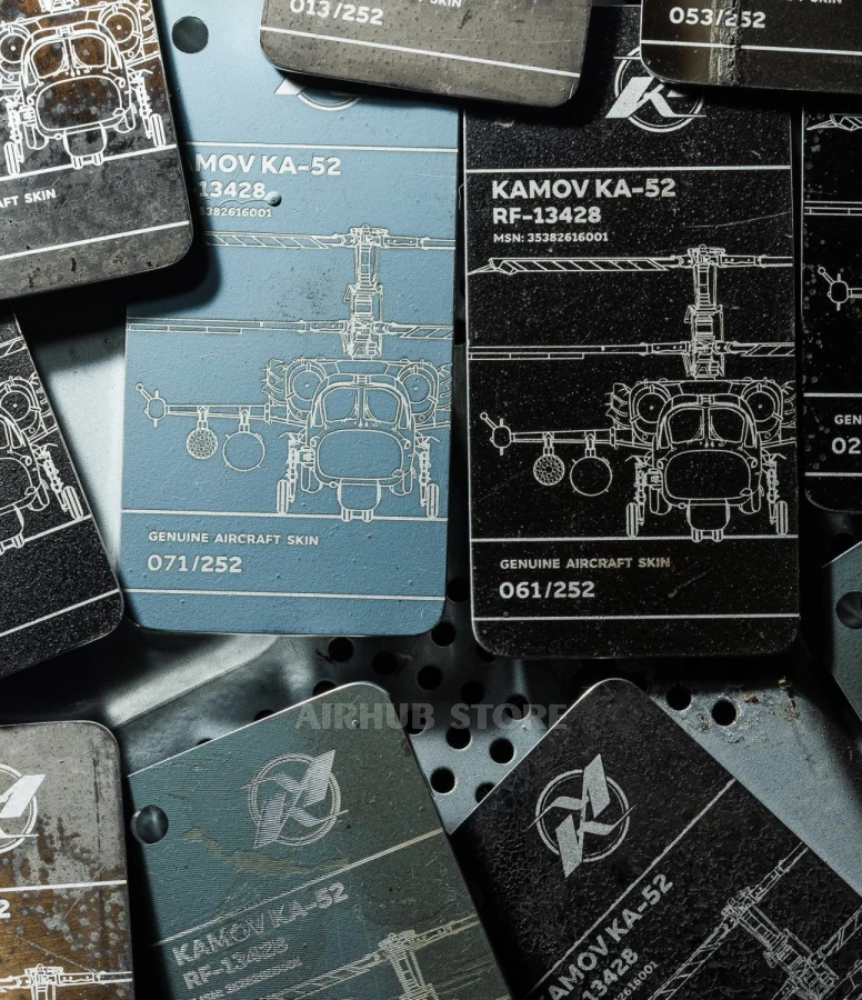 Keychain from the downed russian Ka-52 helicopter RF-13428