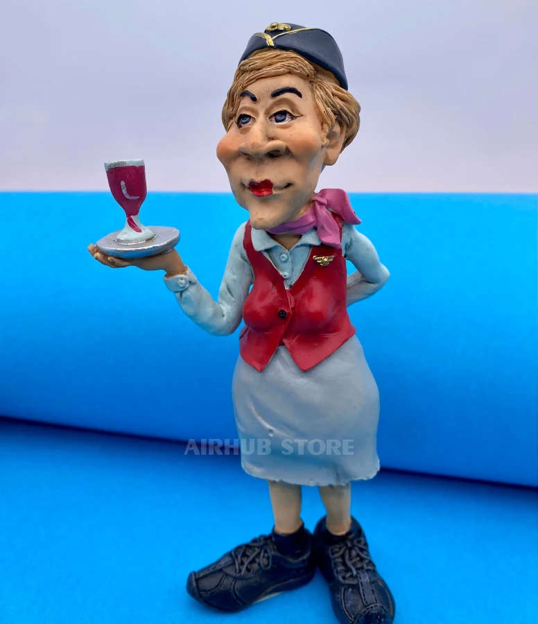 Statuette of a flight attendant with experience