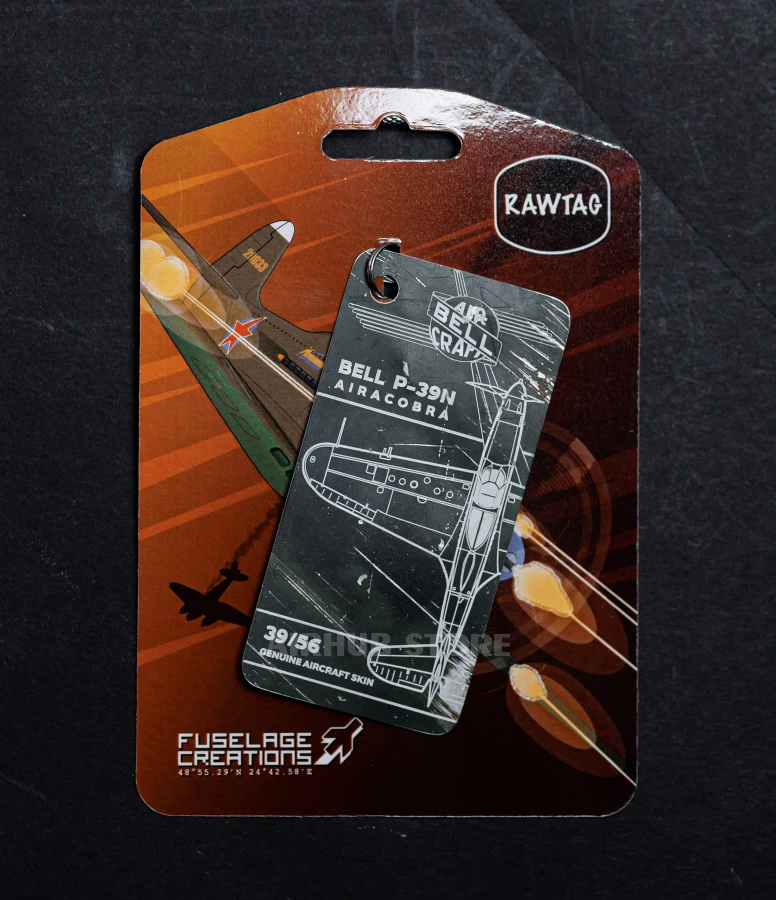 Keychain Bell P-39 Airacobra  original aircraft skin