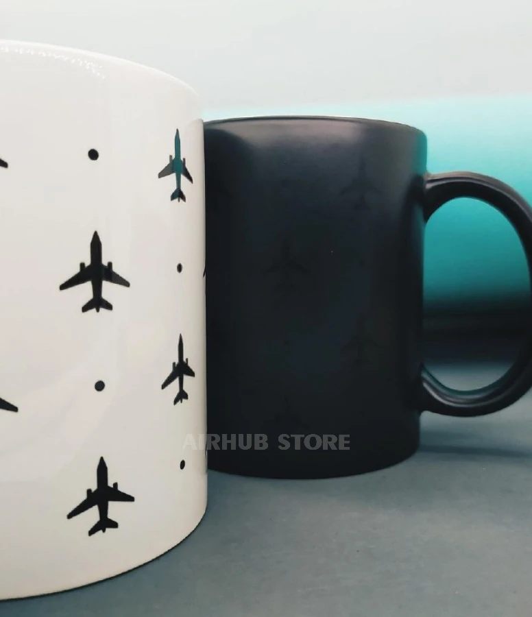 Chameleon cup with airplanes