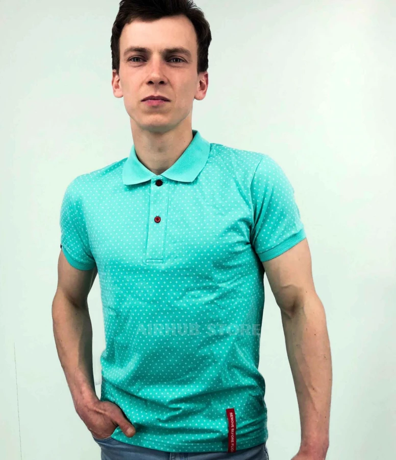 Remove Before Flight polo shirt in menthol color