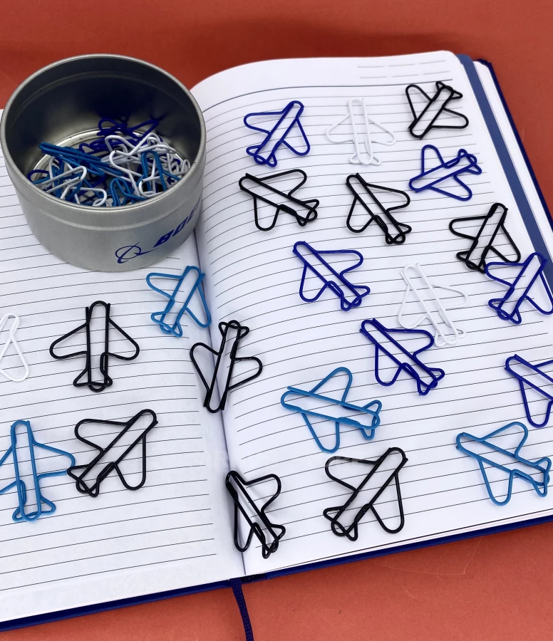 Boeing Airplane Shaped Paperclips