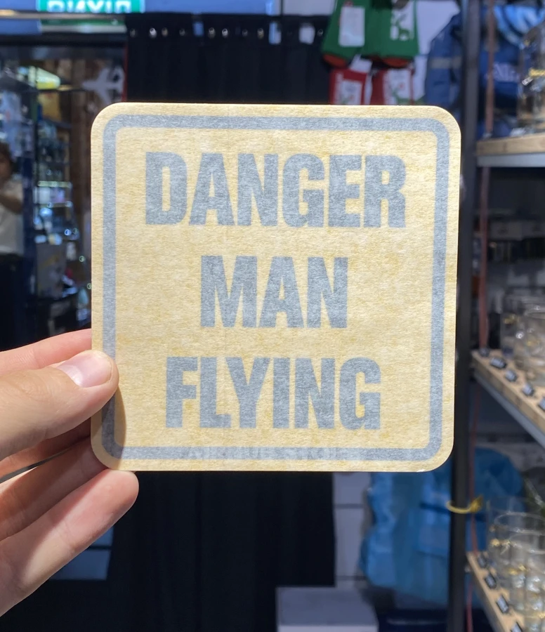 DANGER MAN FLYING Reflective Car Sticker