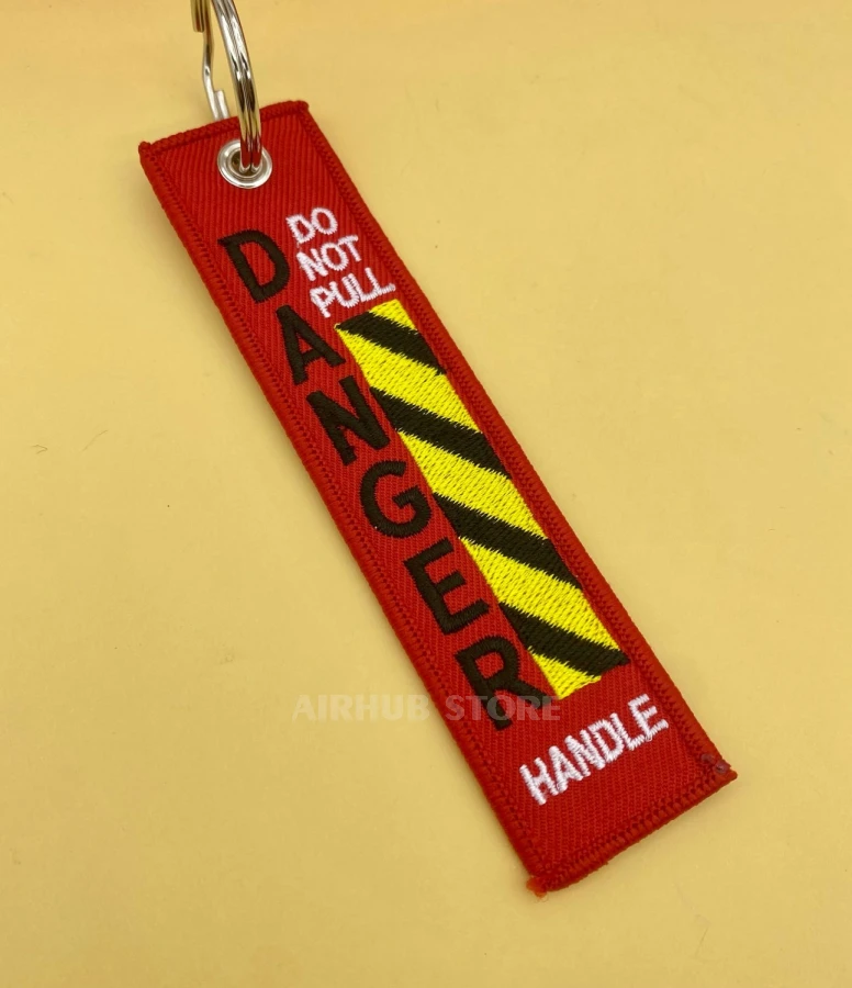 Danger Do Not Pull Keychain