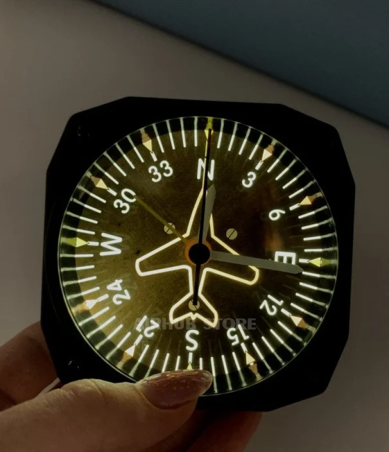 Heading indicator alarm clock with backlight