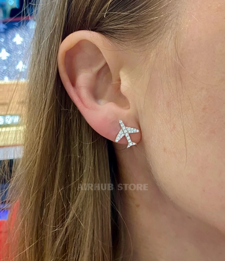 Серьги самолеты Сияние